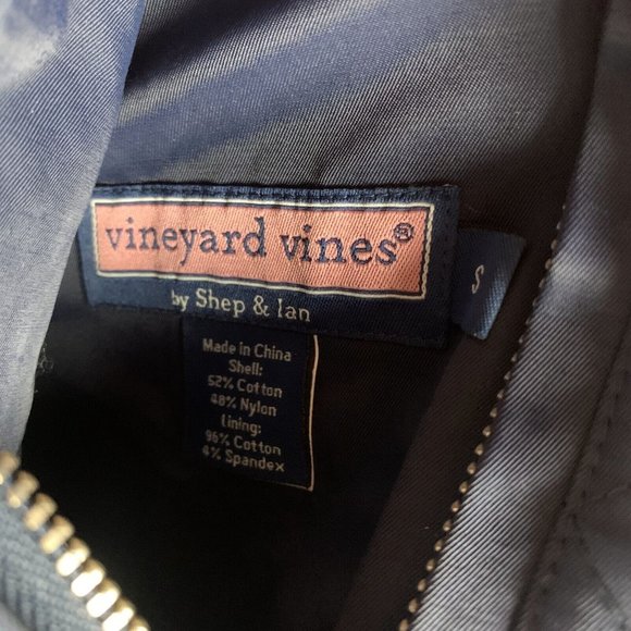 Vineyard Vines Vest Women's Small Navy Pink Full Zip Reversible Nautical 7617 - Picture 2 of 10